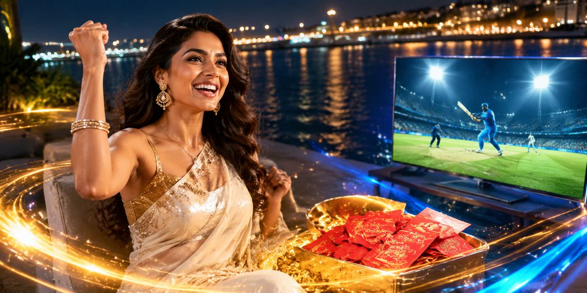 VIP player receives red envelope signifying bonus rewards at Ahmedabad riverfront